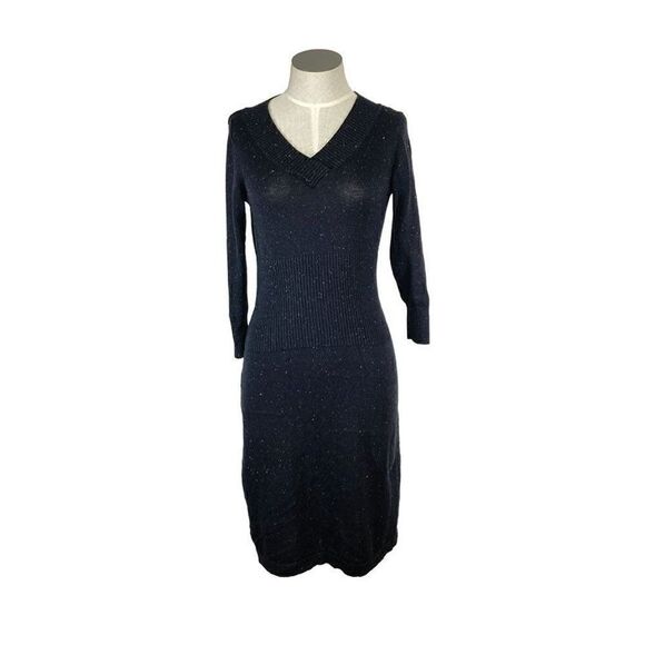 Royal Robbins XS Black Sweater Dress Multi-Colored Specks Art To Wear Nordic - Picture 7 of 7